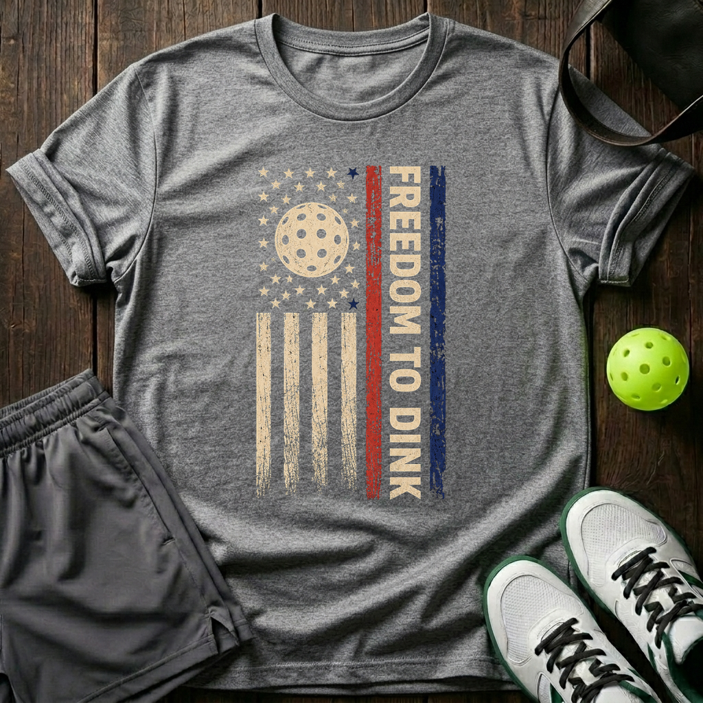 Freedom To Dink T-Shirt — Sport Grey
