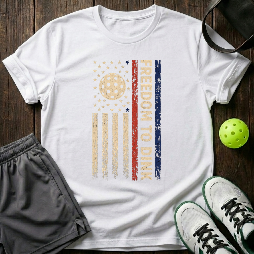 Freedom To Dink T-Shirt — White