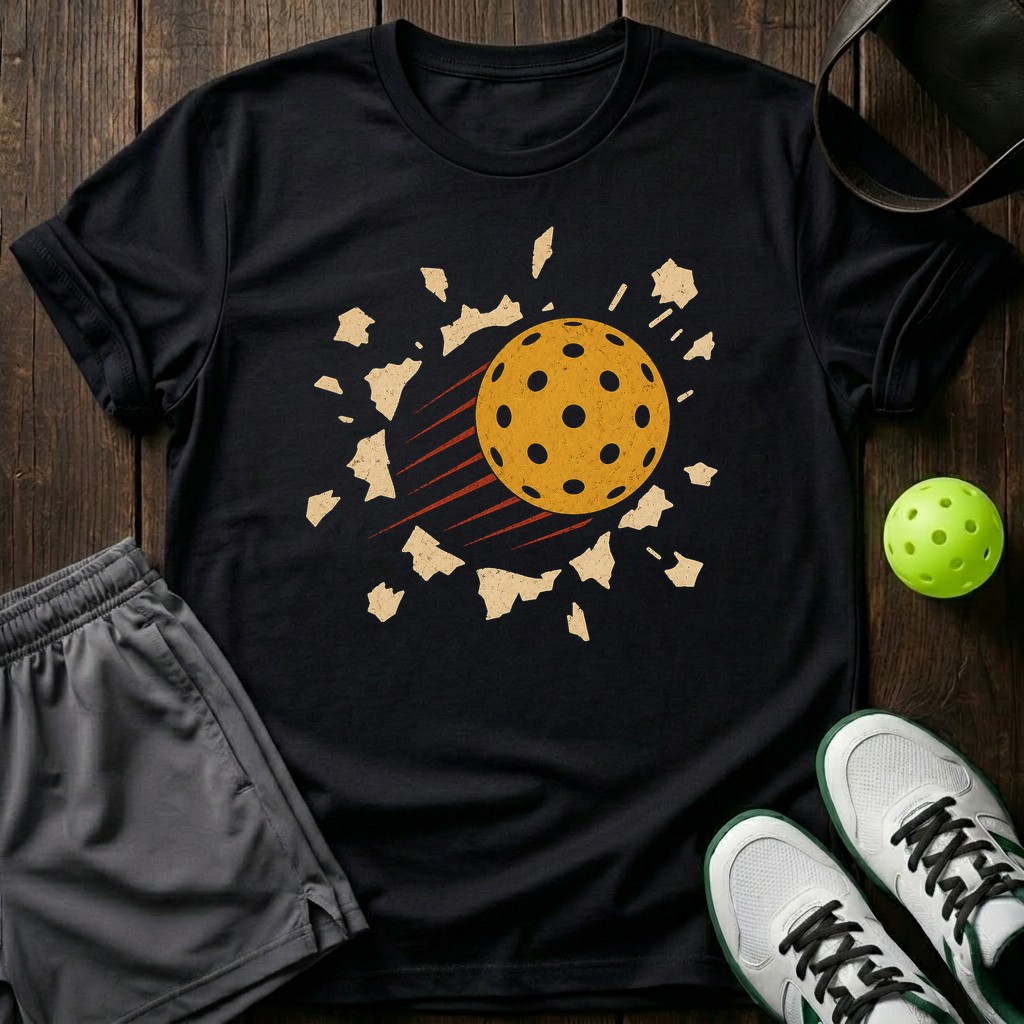Pickleball Breaks T-Shirt — Black