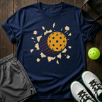 Pickleball Breaks T-Shirt — Navy