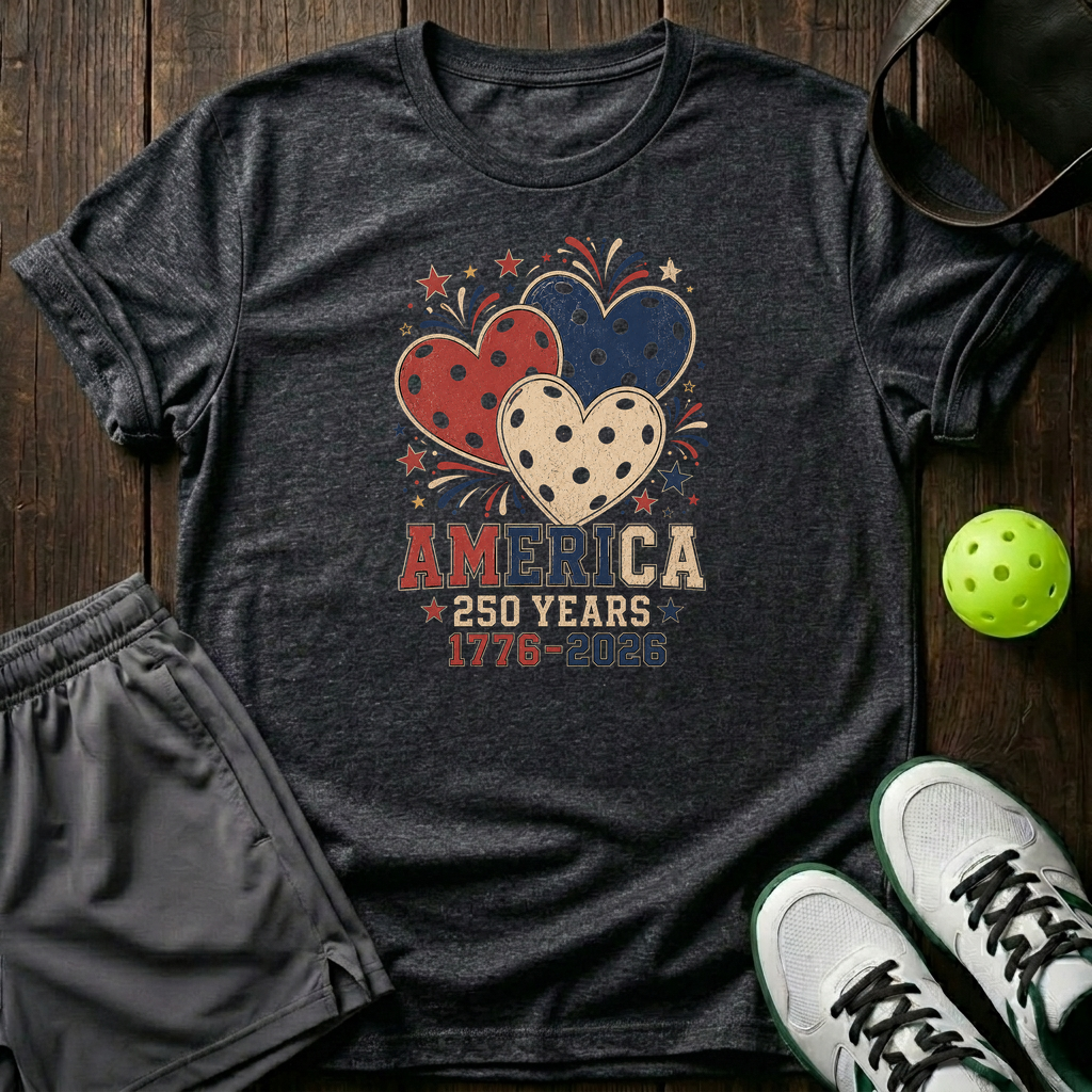 America 250 Years 1776 2026 T-Shirt — Dark Heather