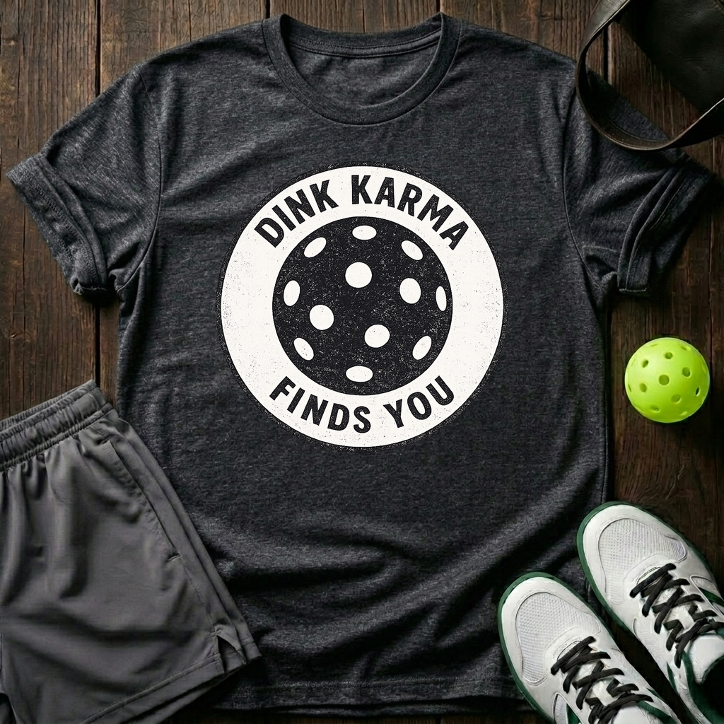 Dink Karma Finds You T-Shirt — Dark Heather