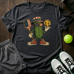Uncle Sam Cartoon Pickle Mascot T-Shirt — Dark Heather
