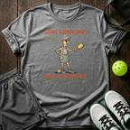 Some Grandmas Knit Real Granmas Play Pickleball T-Shirt — Sport Grey