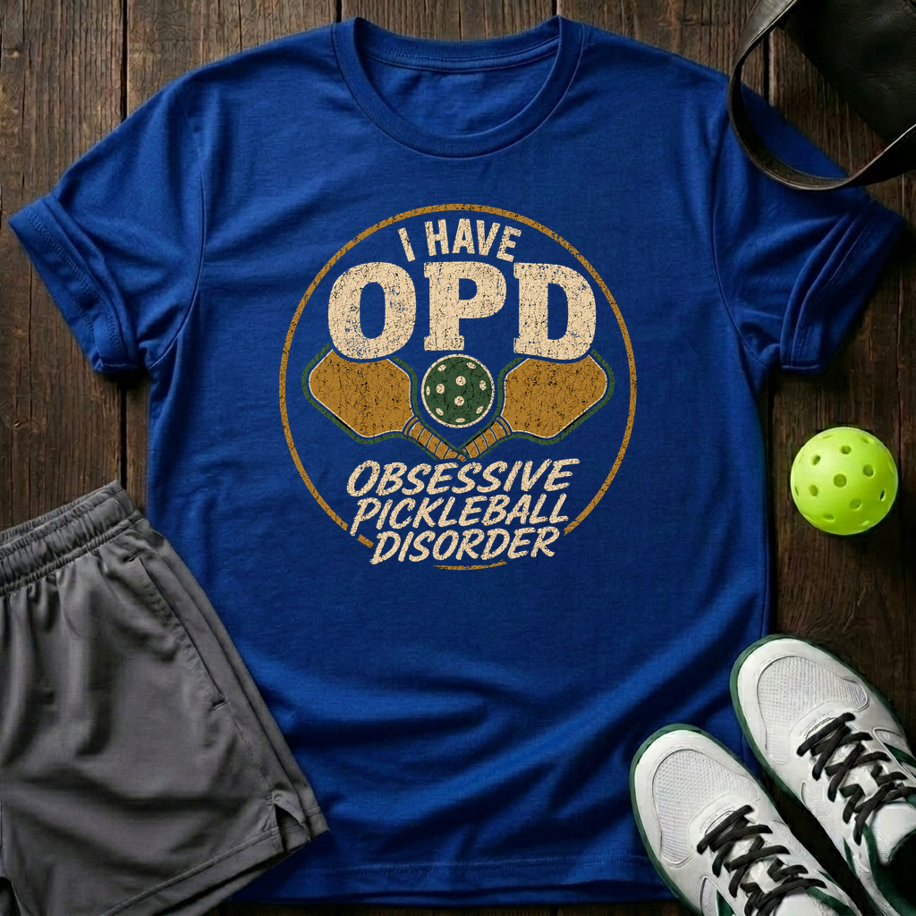 I Have Opd Obsessive Pickleball Disorder T-Shirt — Royal