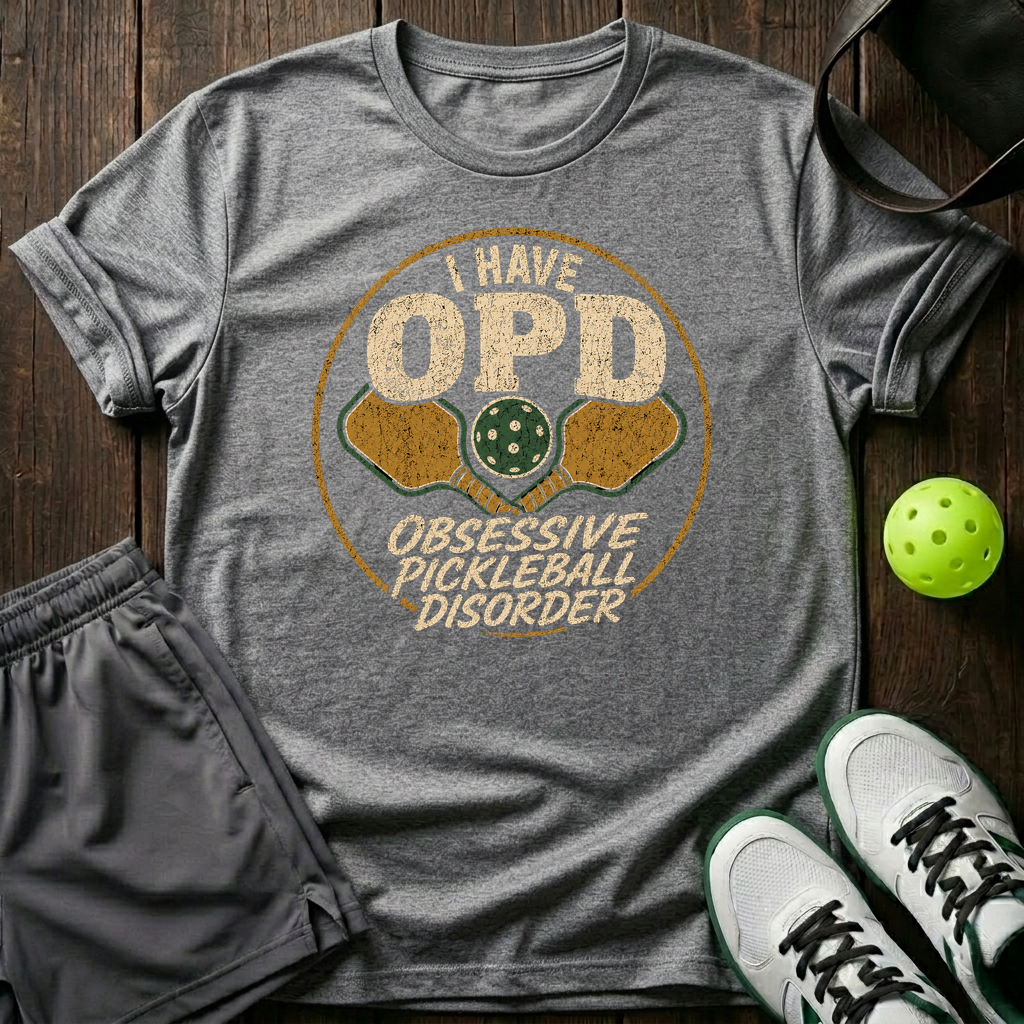 I Have Opd Obsessive Pickleball Disorder T-Shirt — Sport Grey