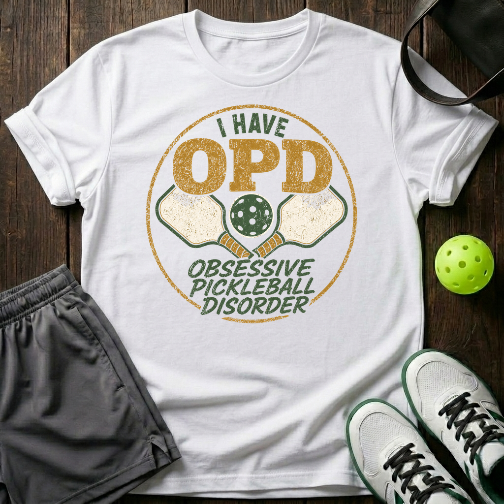 I Have Opd Obsessive Pickleball Disorder T-Shirt — White