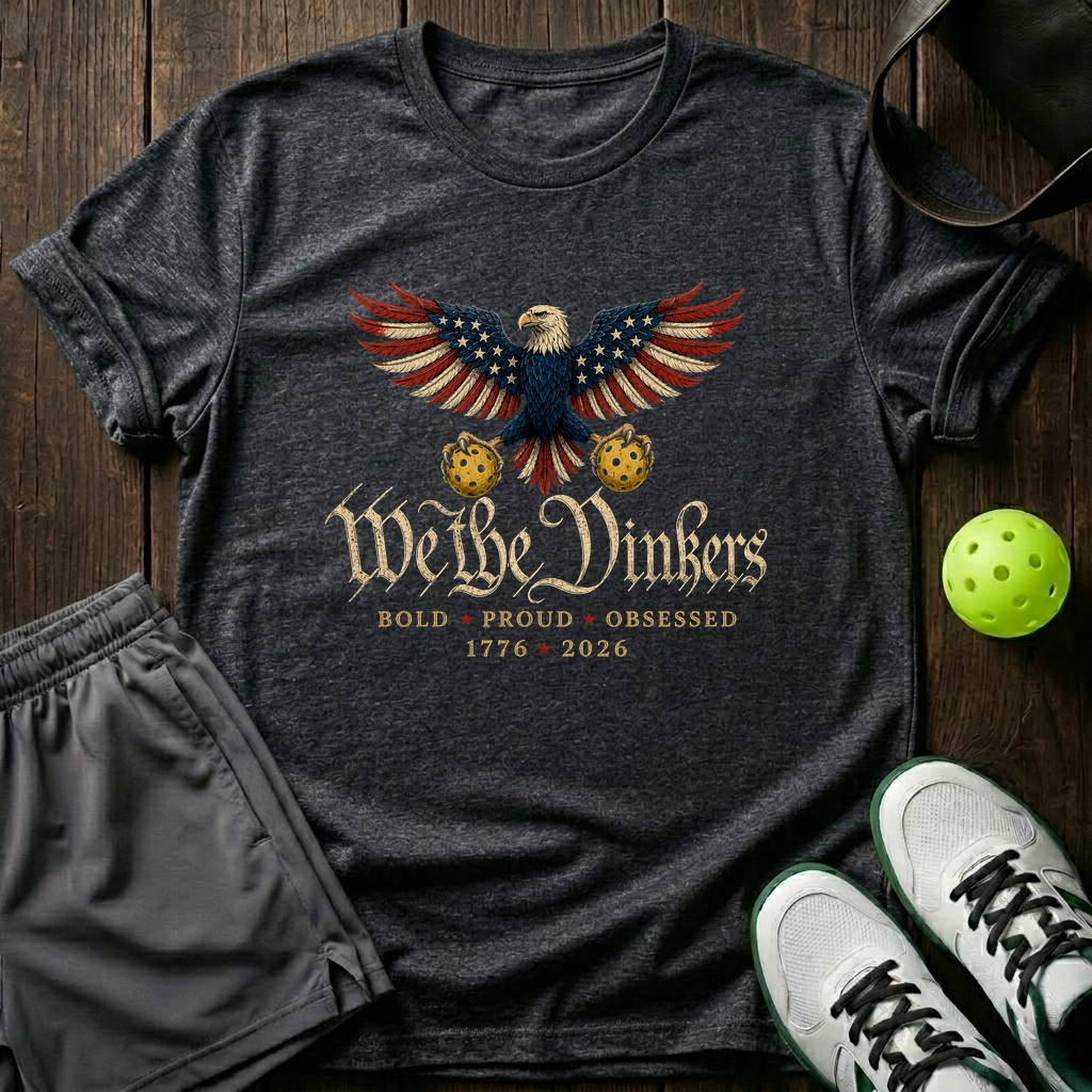 We The Dinkers Bold Proud Obsessed 1776 2026 T-Shirt — Dark Heather