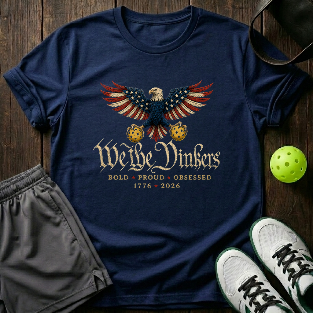 We The Dinkers Bold Proud Obsessed 1776 2026 T-Shirt — Navy