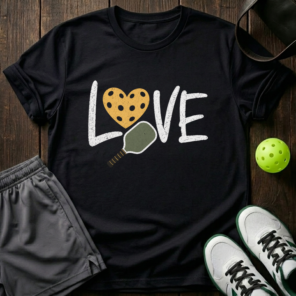 Love Pickleball T-Shirt — Black