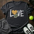 Love Pickleball T-Shirt — Dark Heather