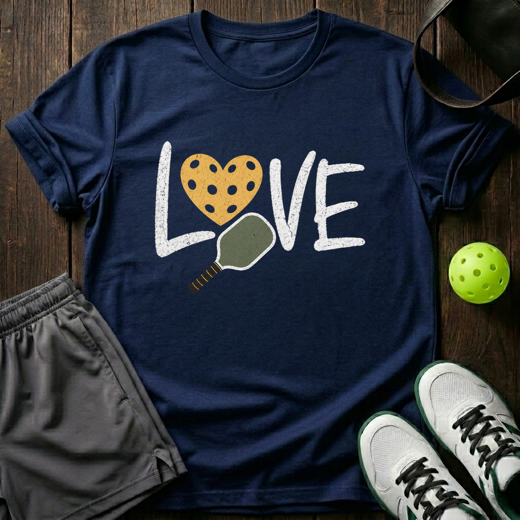 Love Pickleball T-Shirt — Navy