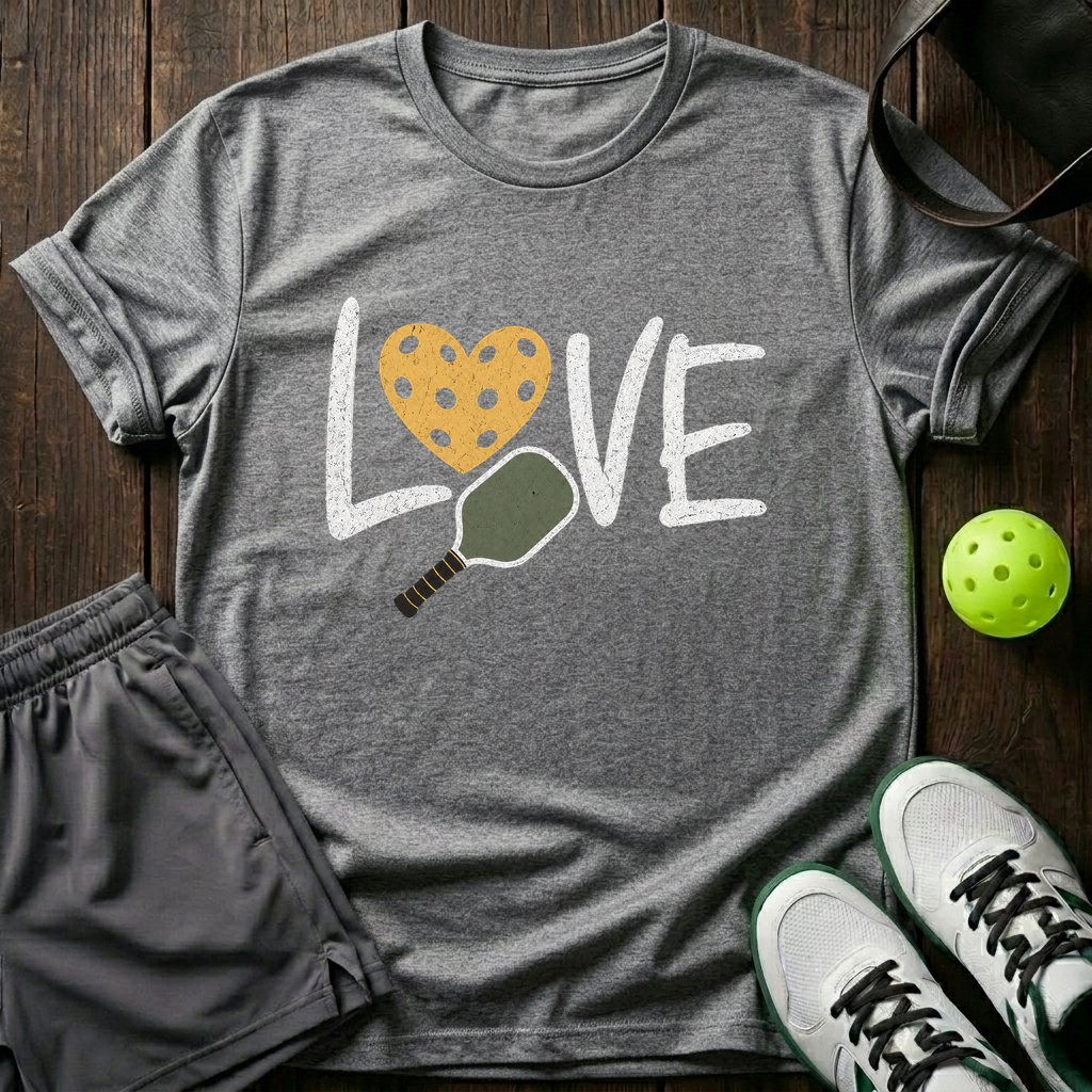 Love Pickleball T-Shirt — Sport Grey