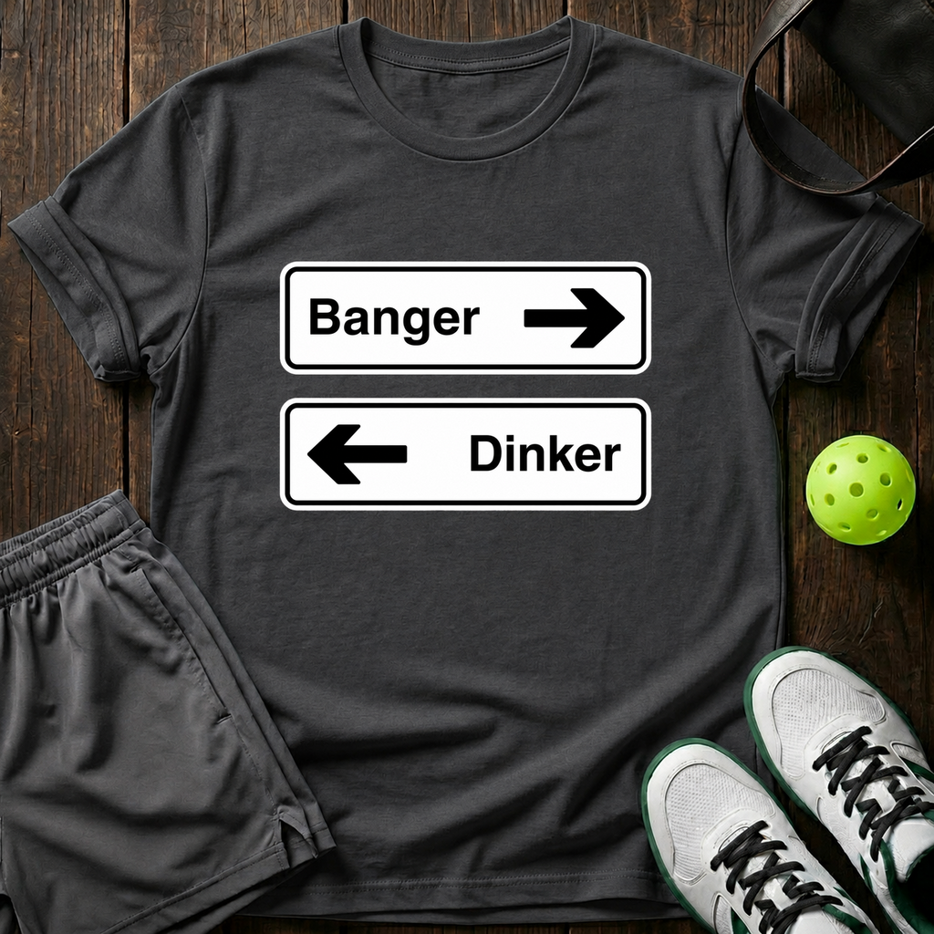 Banger Dinker Directions T-Shirt — Charcoal
