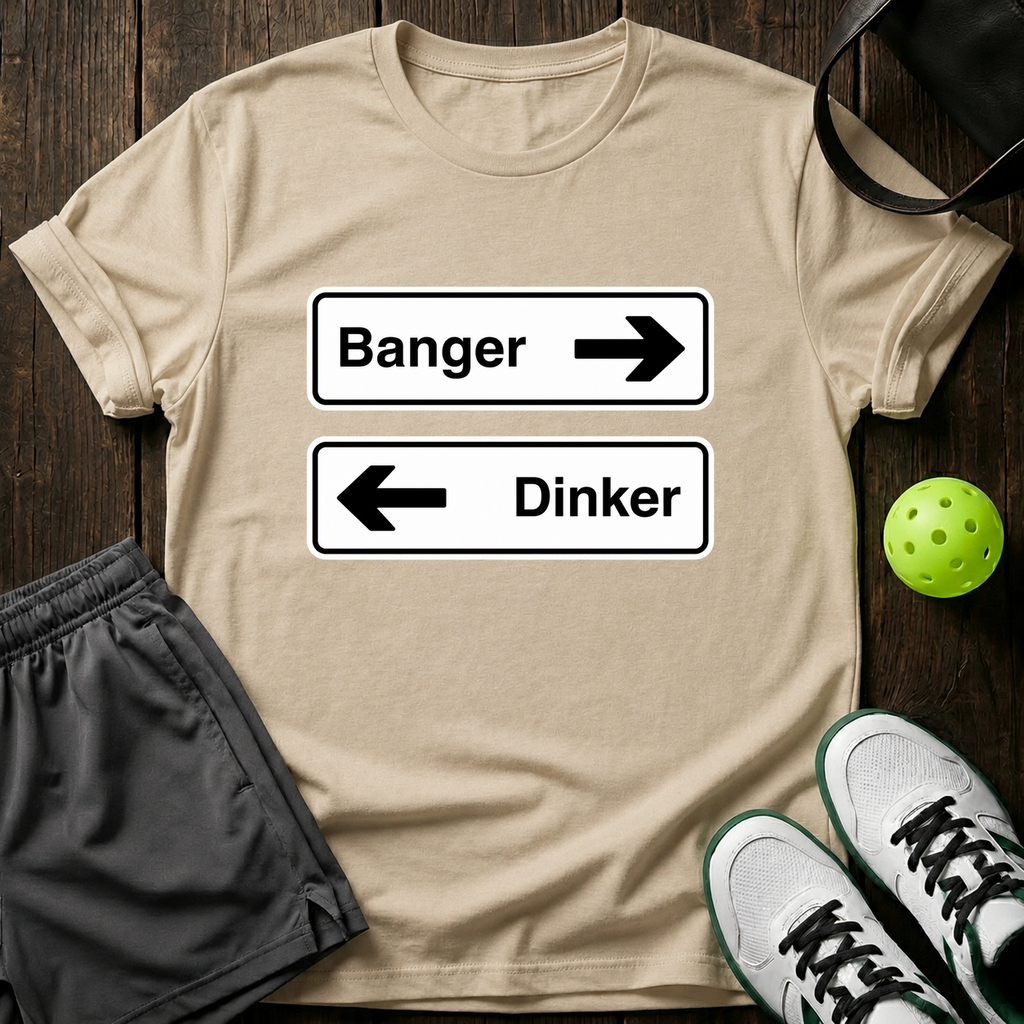 Banger Dinker Directions T-Shirt — Sand