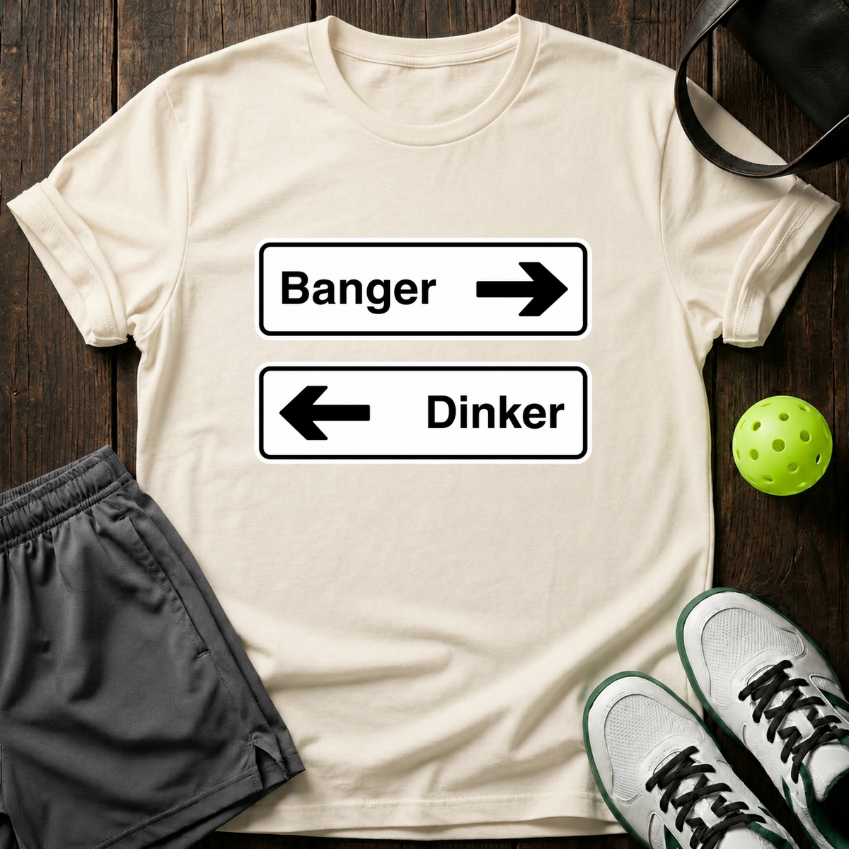 Banger Dinker Directions T-Shirt — Natural