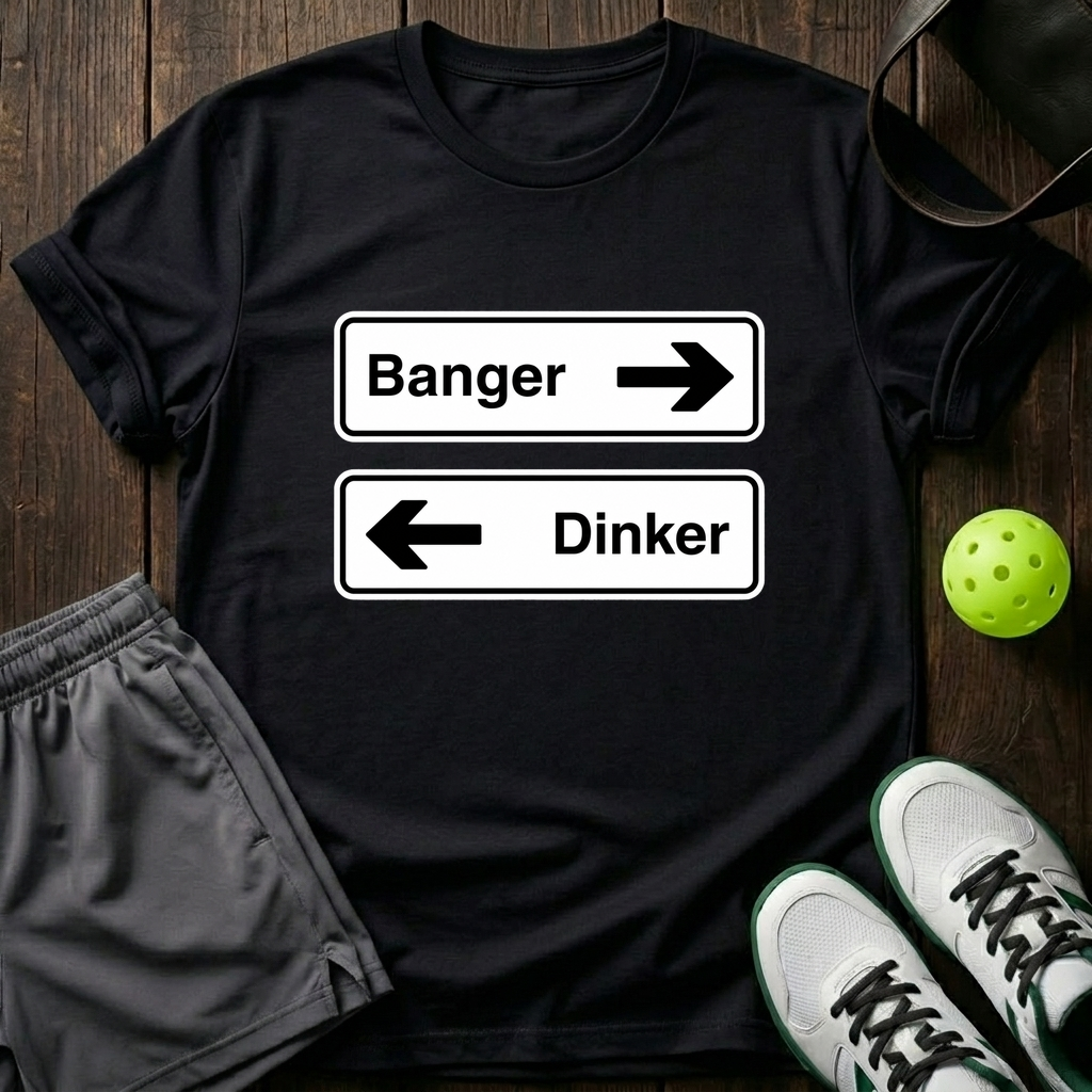 Banger Dinker Directions T-Shirt — Black