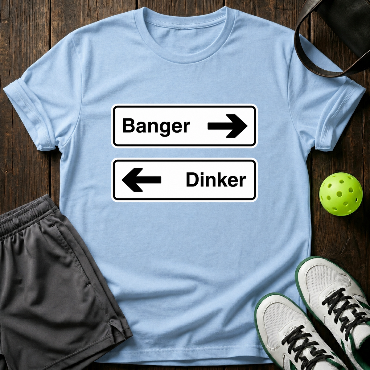 Banger Dinker Directions T-Shirt — Light Blue