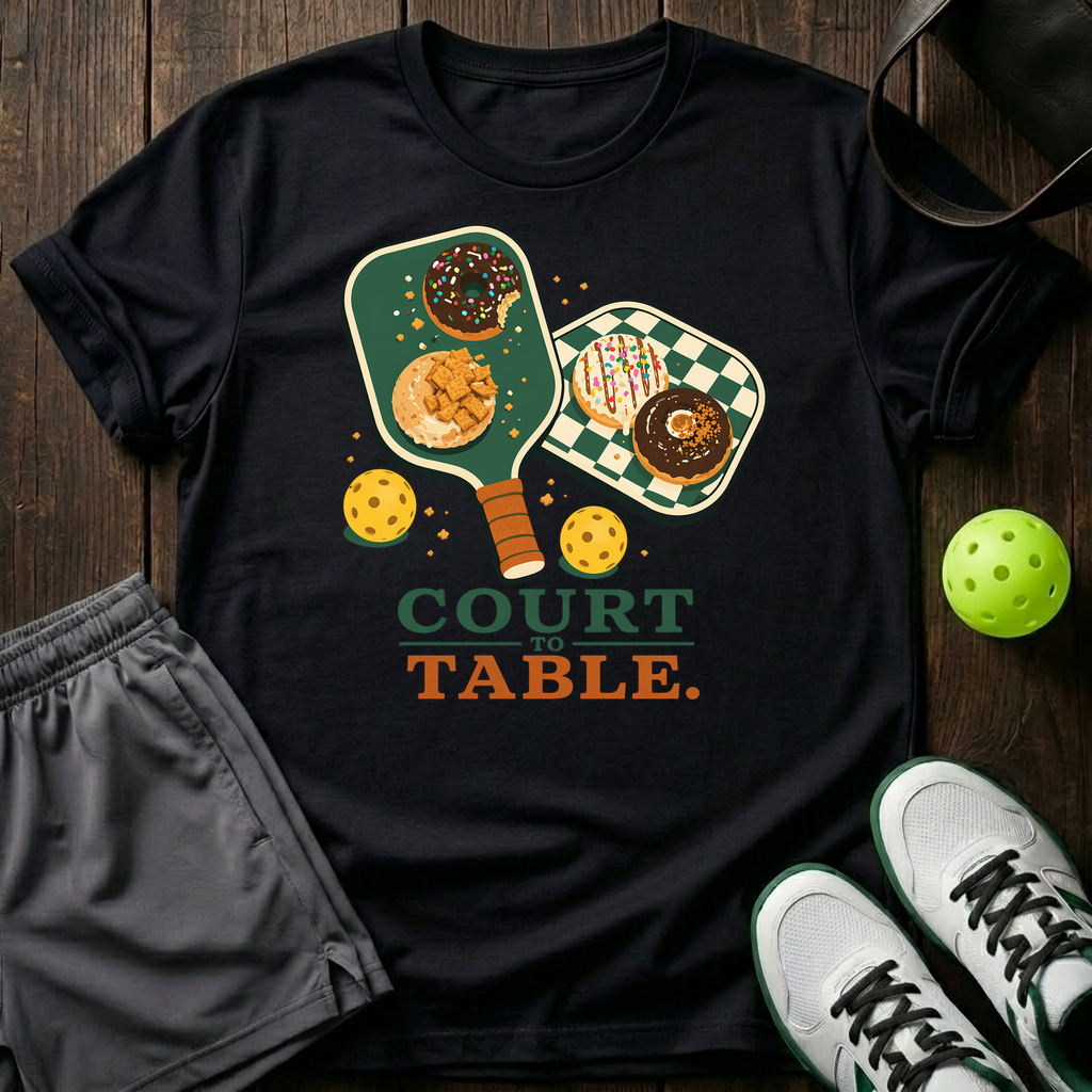 Court To Table T-Shirt — Black