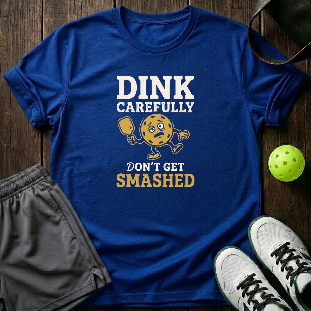 Dink Carefully Dont Get Smashed T-Shirt — Royal