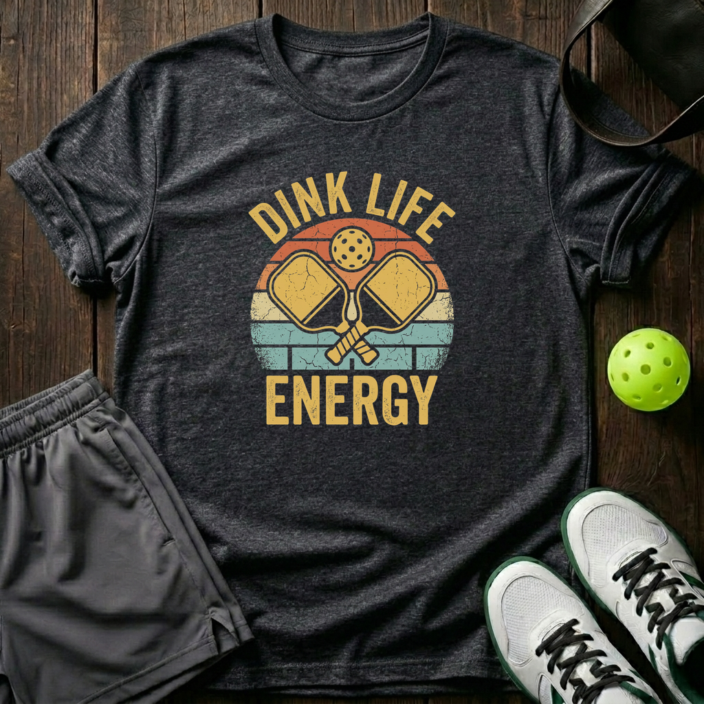 Dink Life Energy T-Shirt — Dark Heather