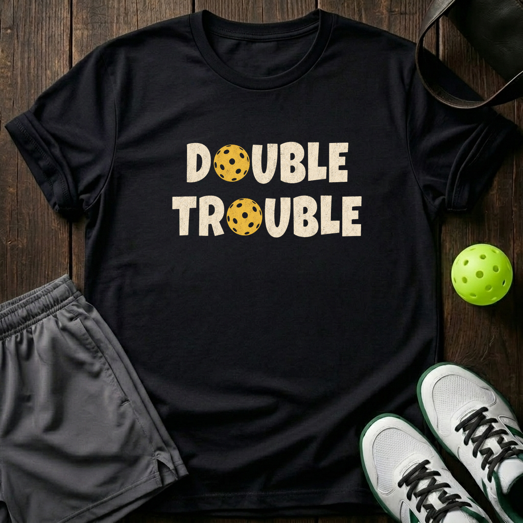 Double Trouble T-Shirt — Black