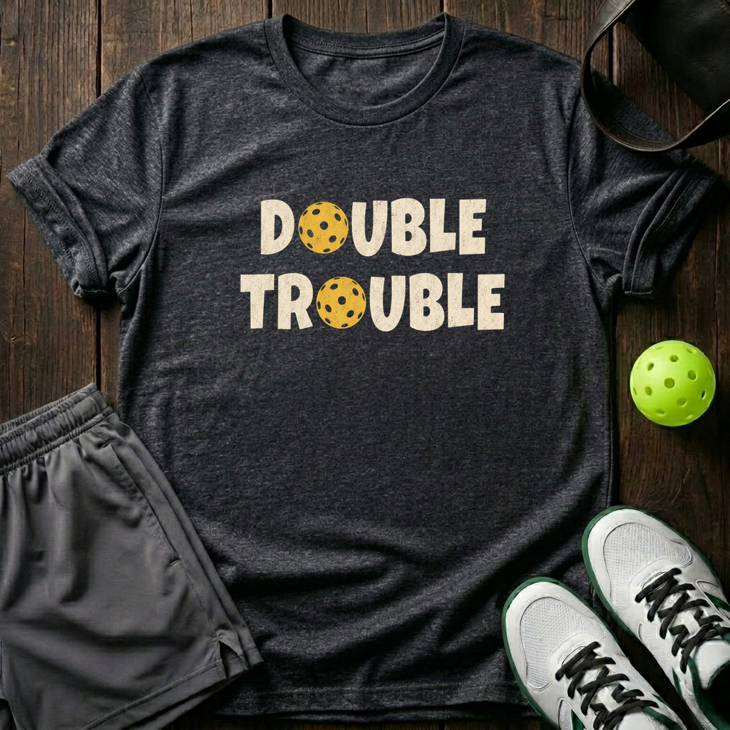 Double Trouble T-Shirt — Dark Heather
