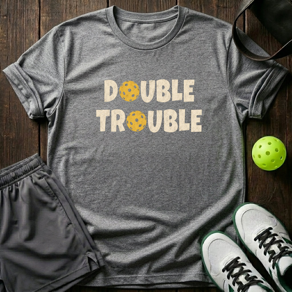 Double Trouble T-Shirt — Sport Grey