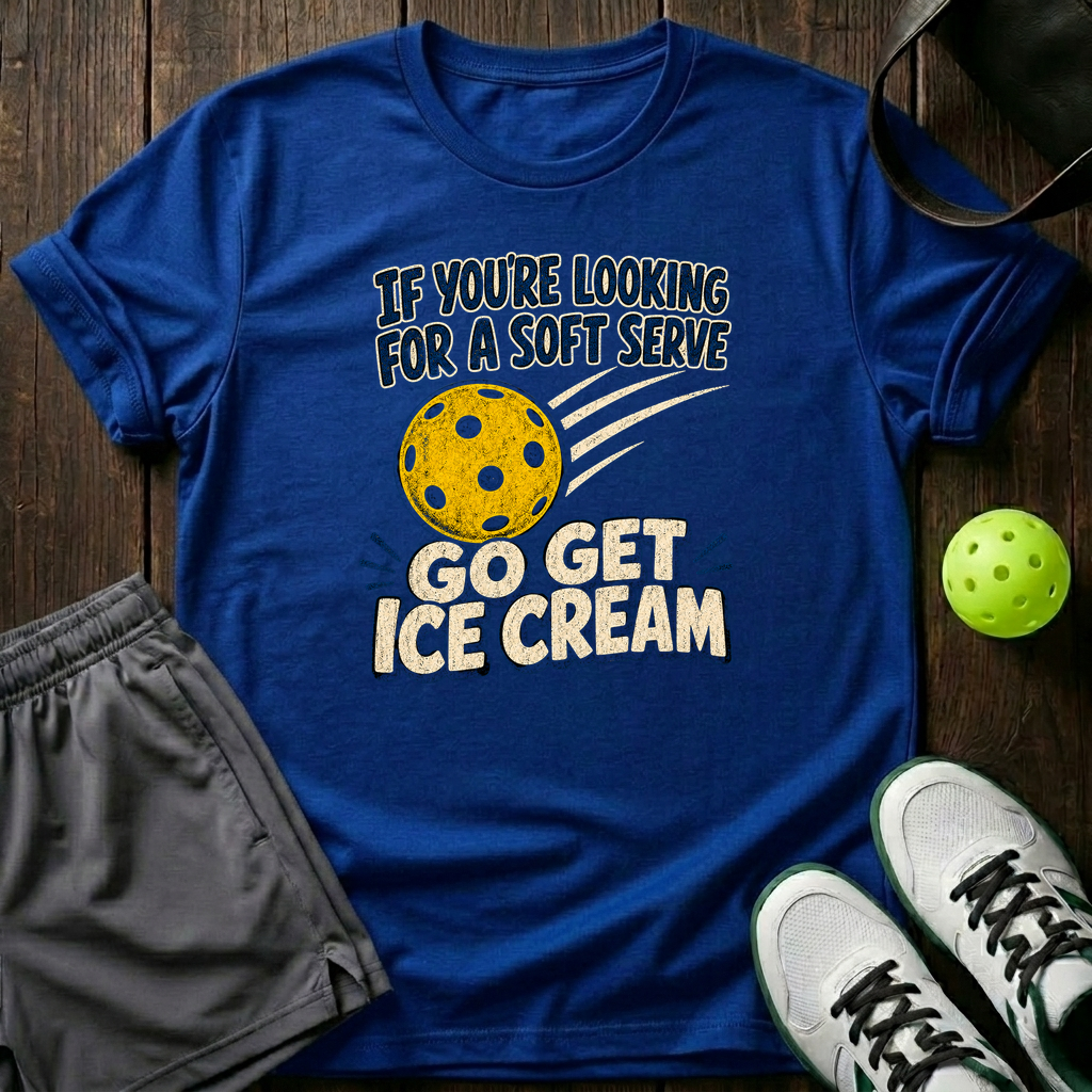 Go Get Ice Cream Pickleball T-Shirt — Royal