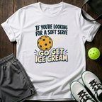 Go Get Ice Cream Pickleball T-Shirt — White