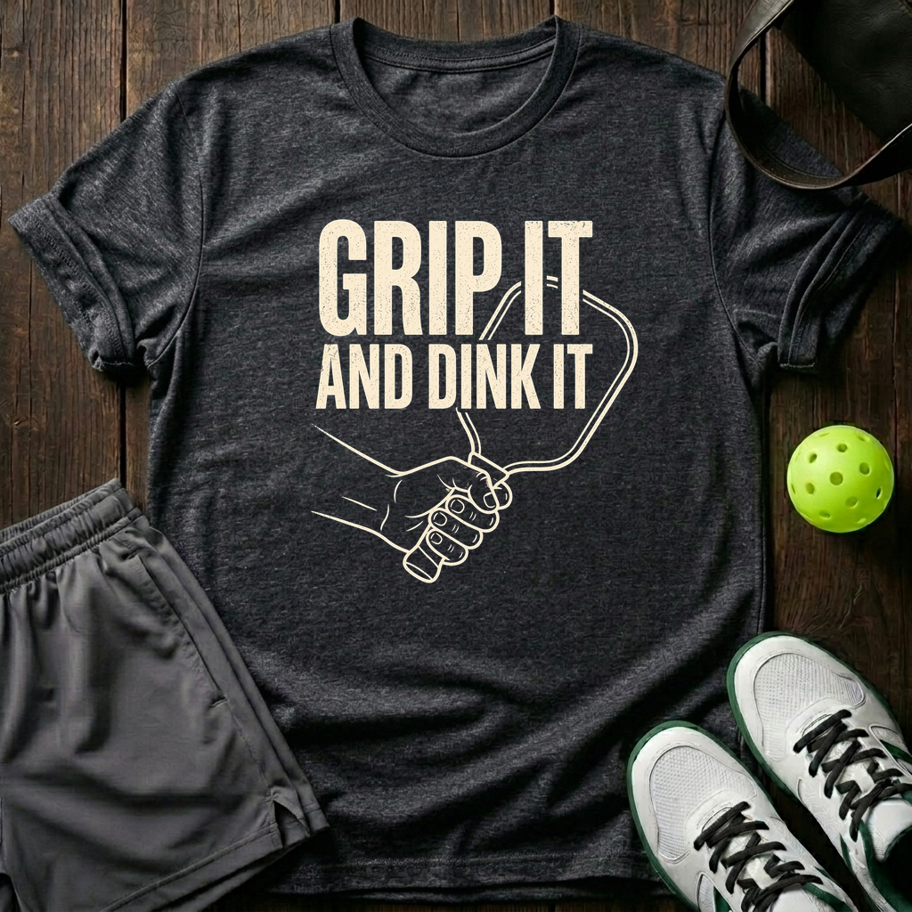 Grip It And Dink It T-Shirt — Dark Heather