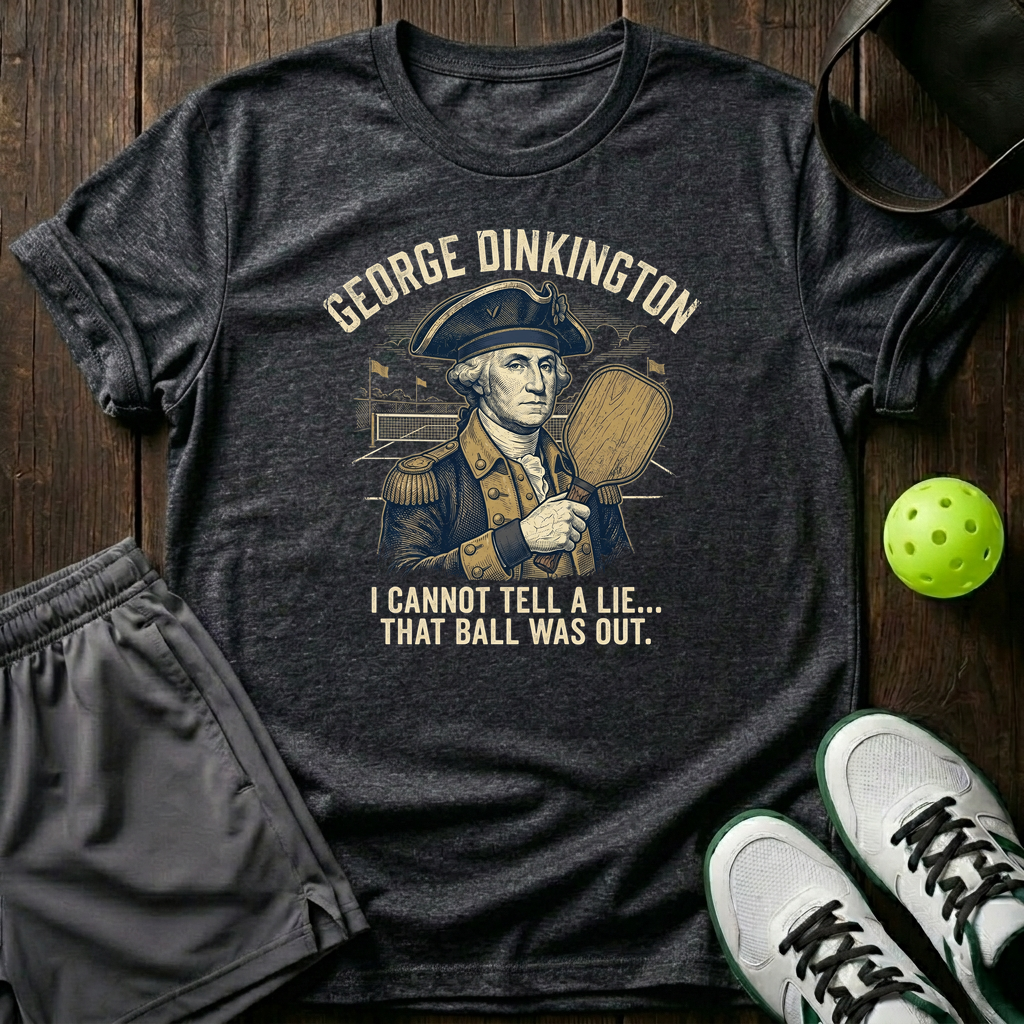 I Cannot Tell A Lie That Ball Was Out T-Shirt — Dark Heather