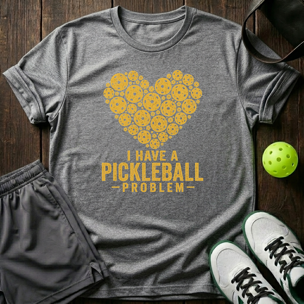 I Have A Pickleball Problem T-Shirt — Sport Grey