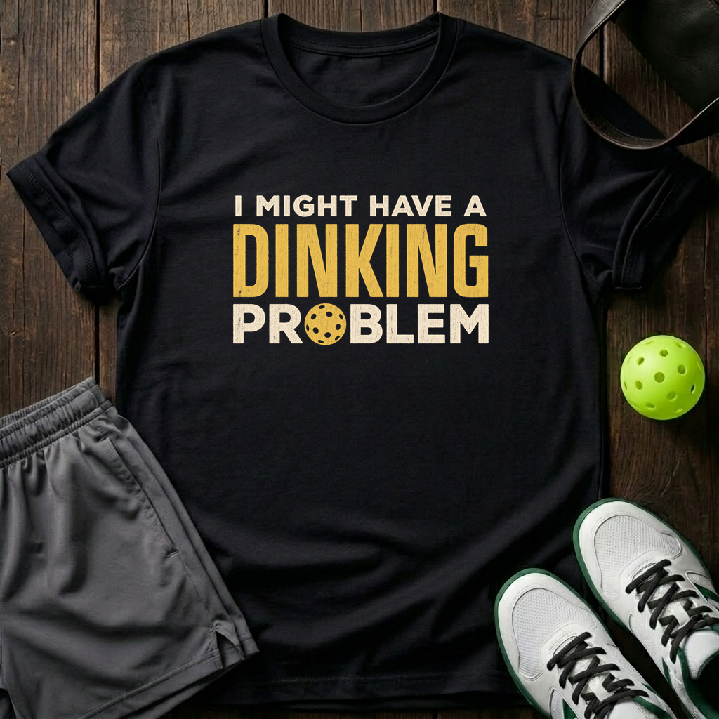 I Might Have A Dinkng Problem T-Shirt — Black