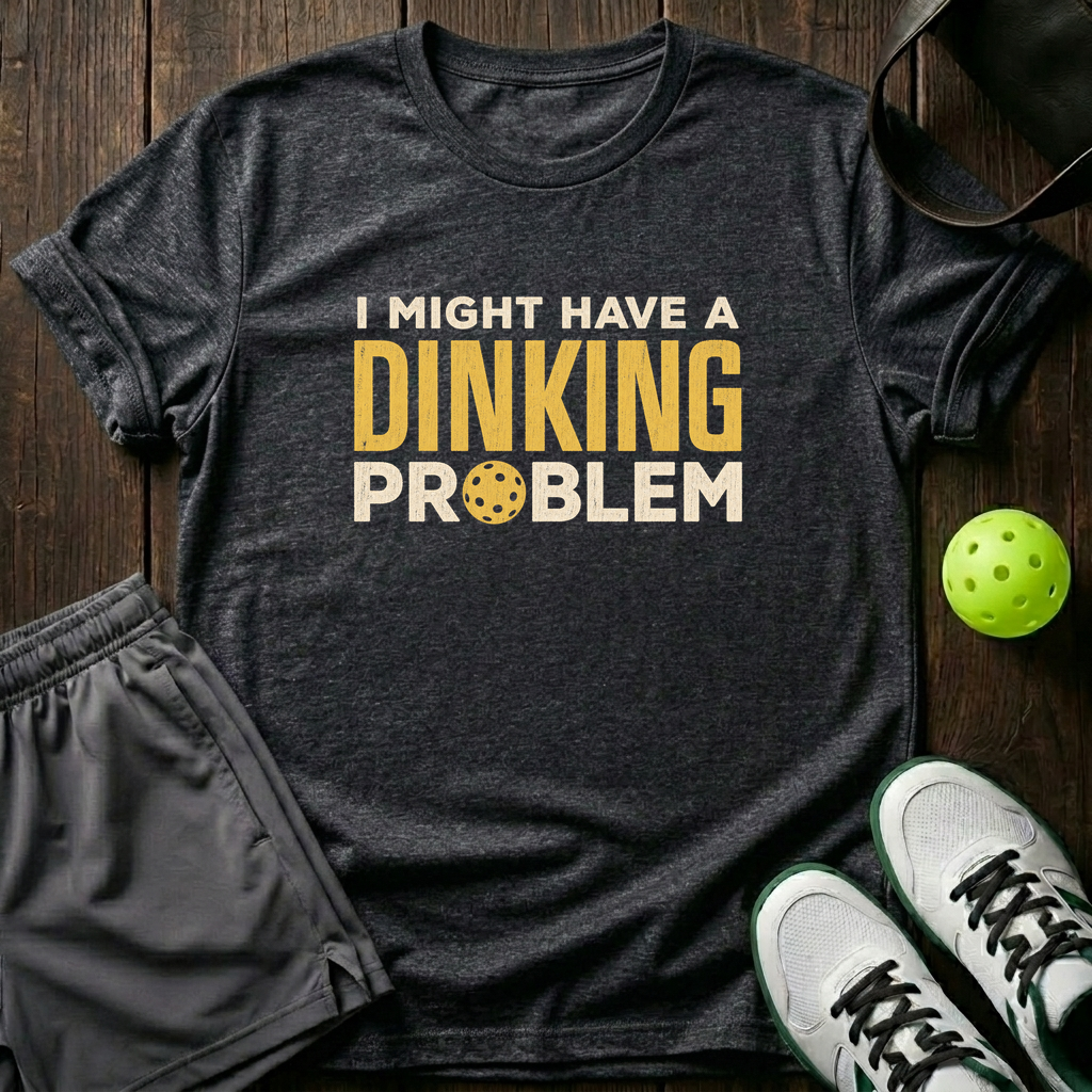 I Might Have A Dinkng Problem T-Shirt — Dark Heather