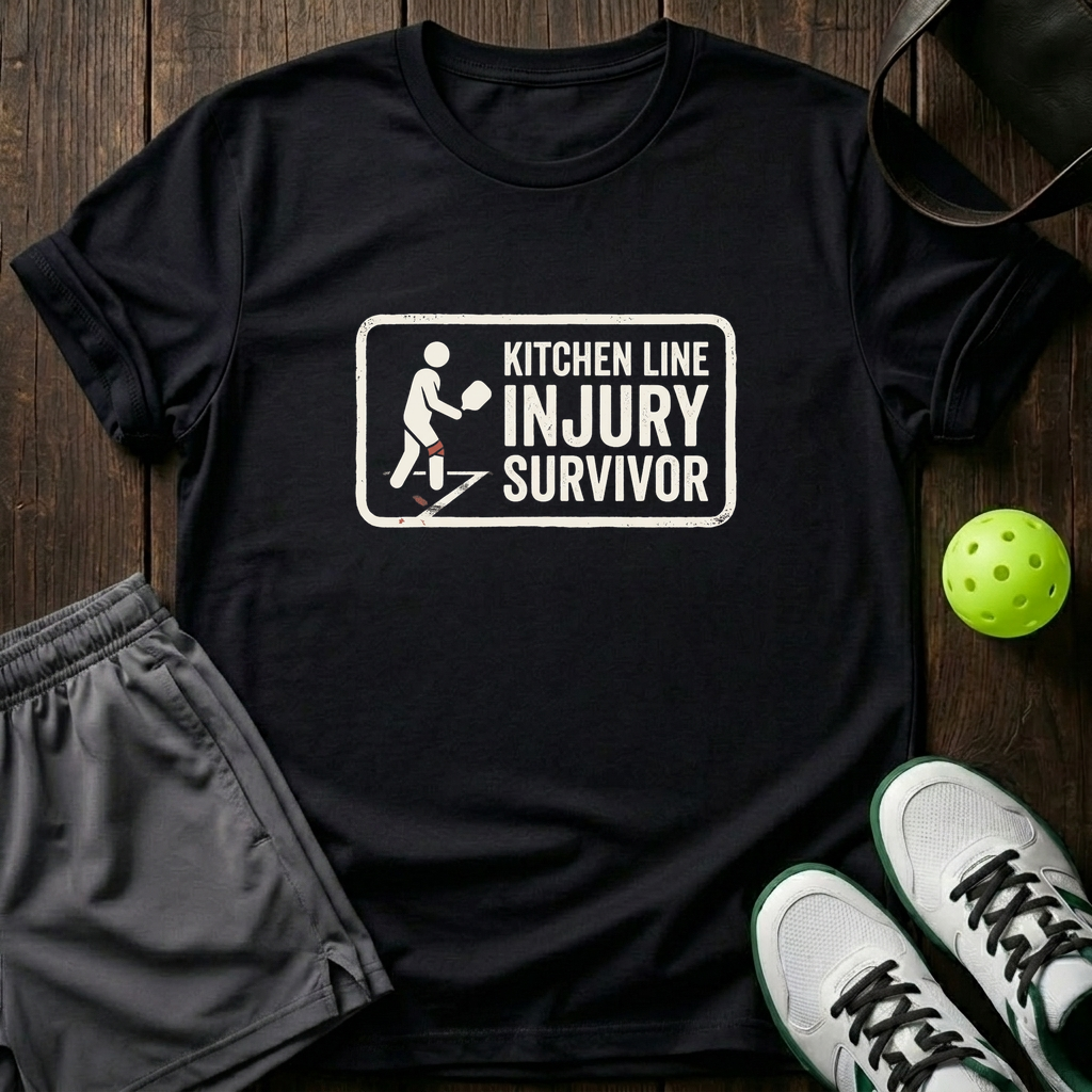 Kitchen Line Injury Survivor T-Shirt — Black