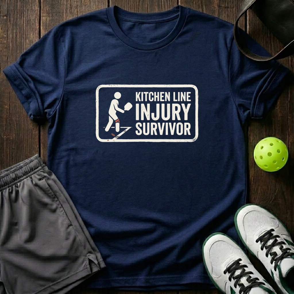 Kitchen Line Injury Survivor T-Shirt — Navy