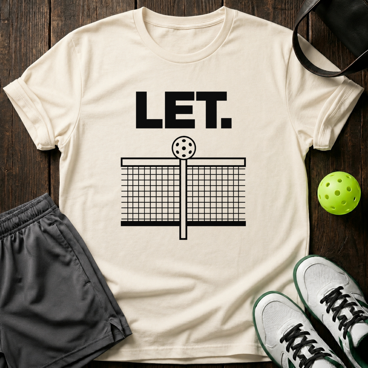 Let Pickleball Net T-Shirt — Natural