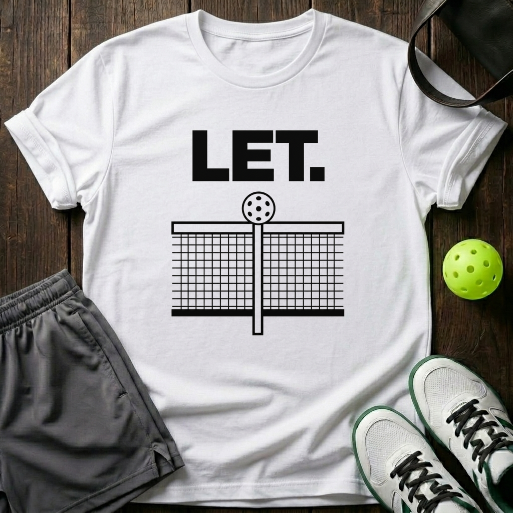 Let Pickleball Net T-Shirt — White
