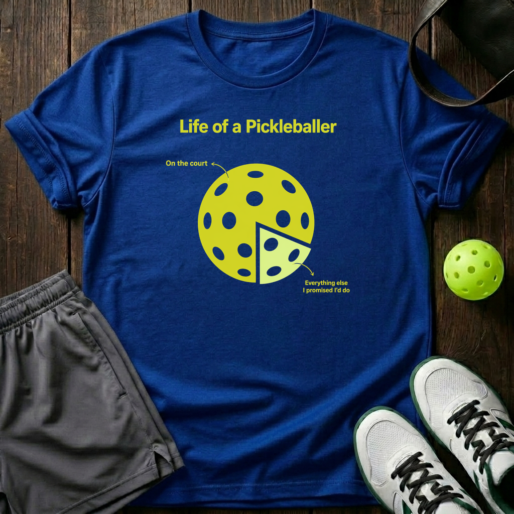 Life Of A Pickleballer T-Shirt — Royal