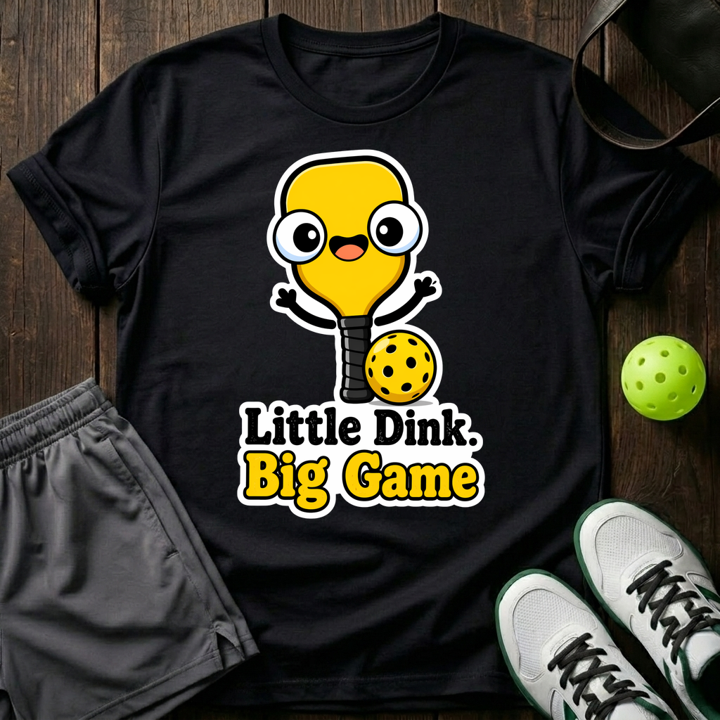 Little Dink Big Game T-Shirt — Black