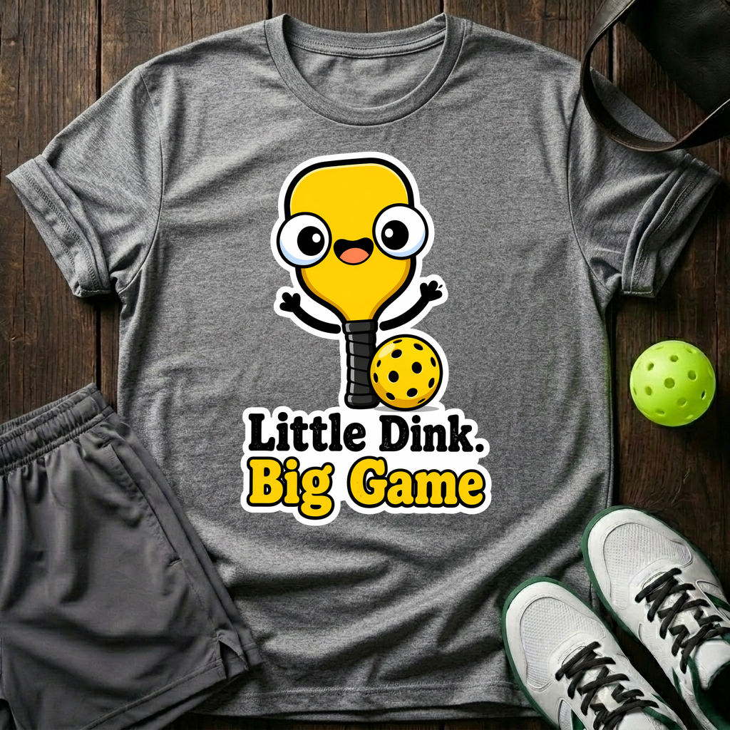 Little Dink Big Game T-Shirt — Sport Grey