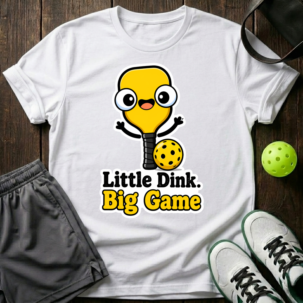 Little Dink Big Game T-Shirt — White