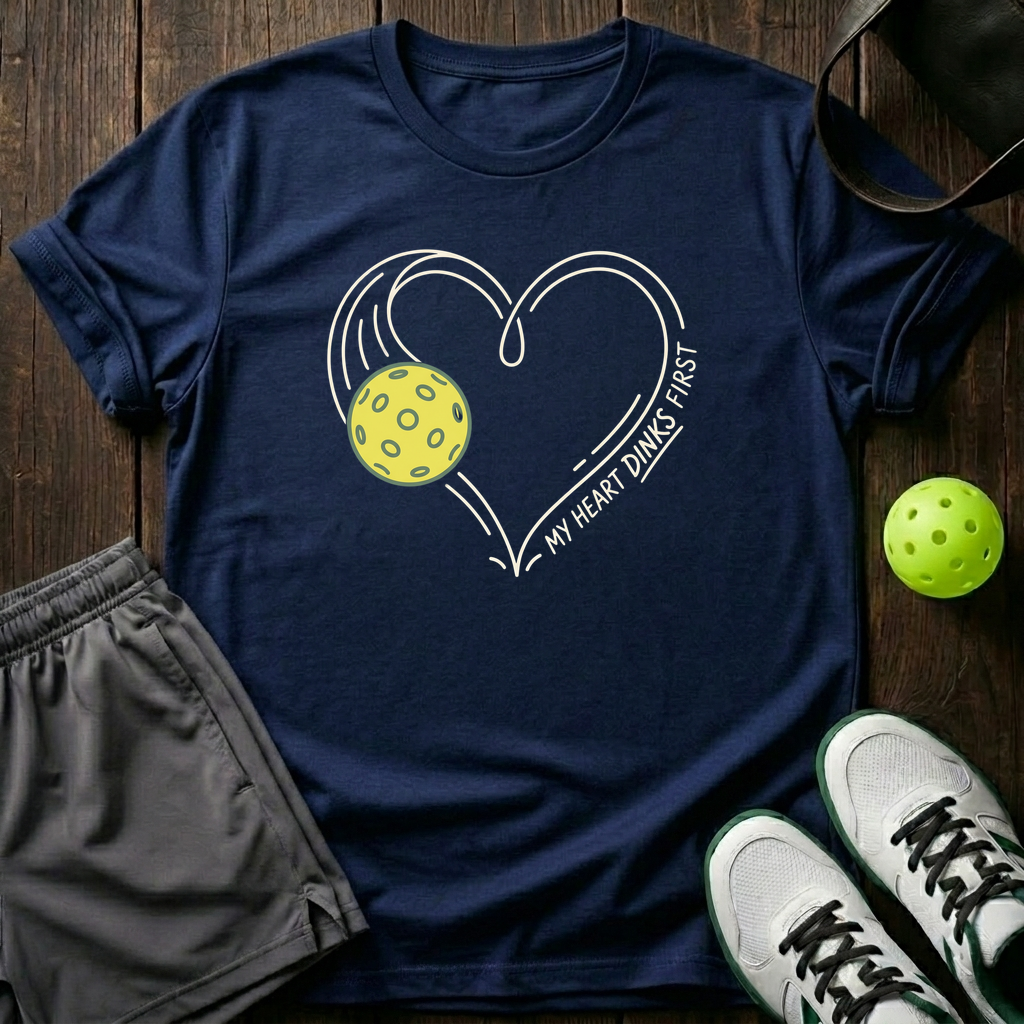My Heart Dinks First T-Shirt — Navy