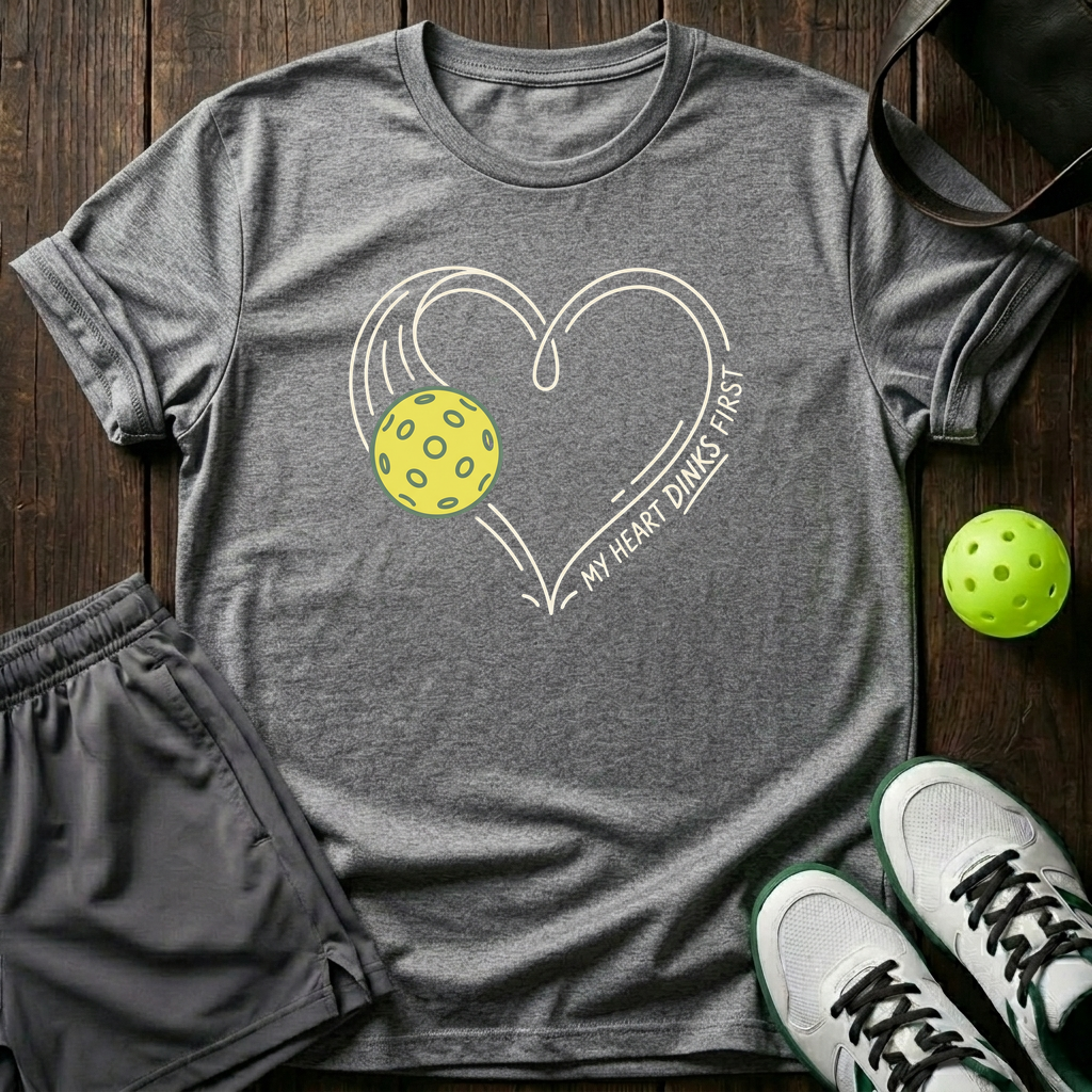 My Heart Dinks First T-Shirt — Sport Grey