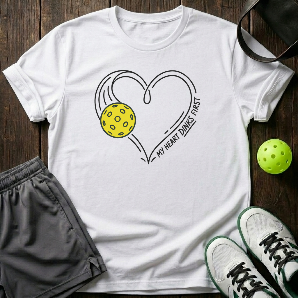 My Heart Dinks First T-Shirt — White