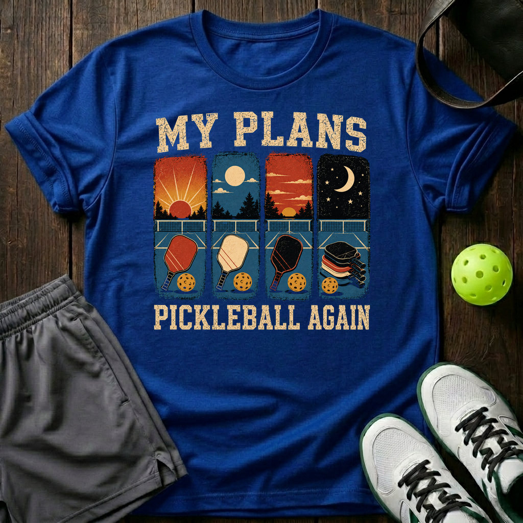 My Plans Pickleball Again T-Shirt — Royal