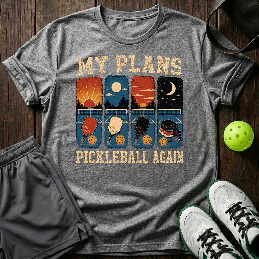 My Plans Pickleball Again T-Shirt — Sport Grey