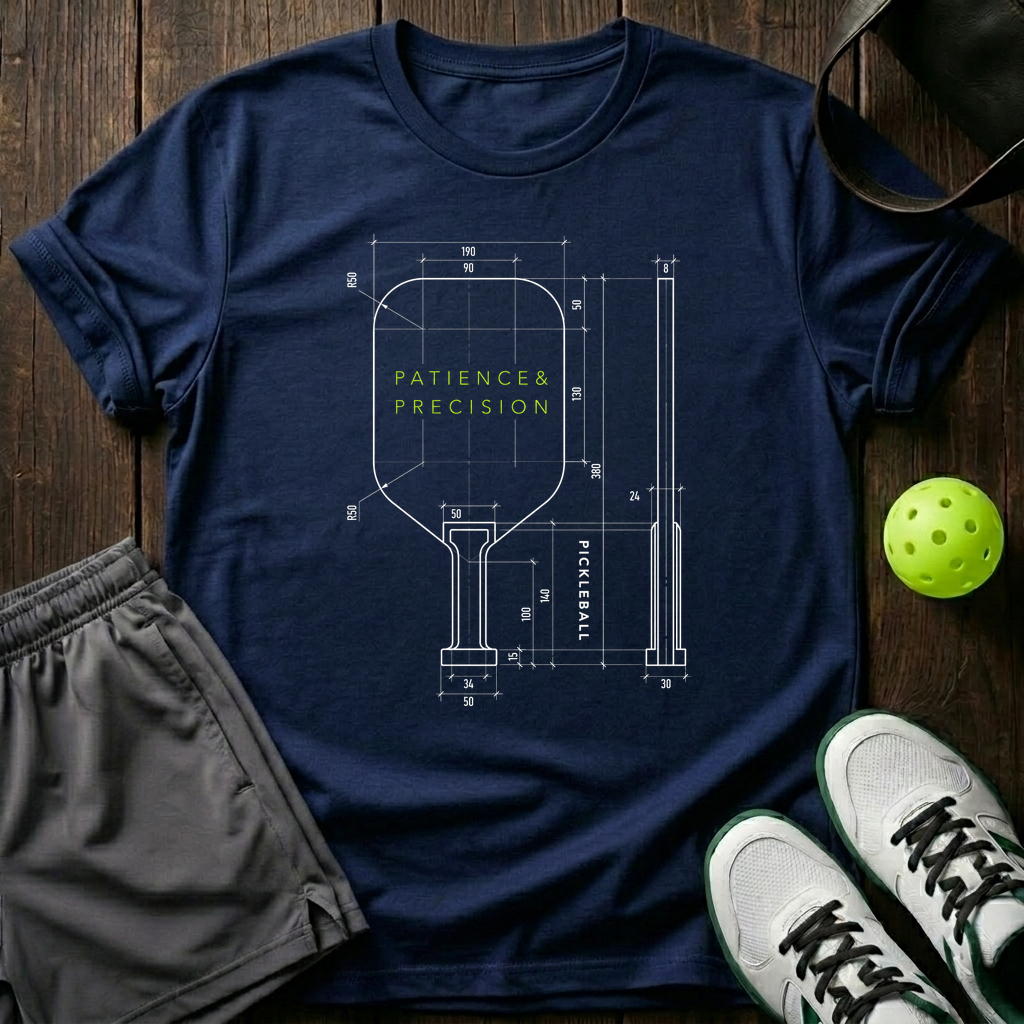 Patience and Precision T-Shirt — Navy