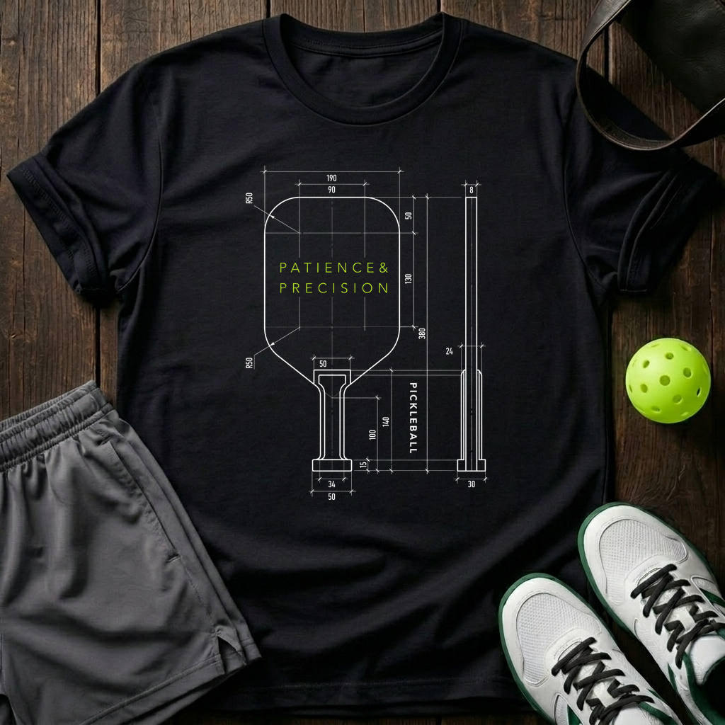 Patience and Precision T-Shirt — Black